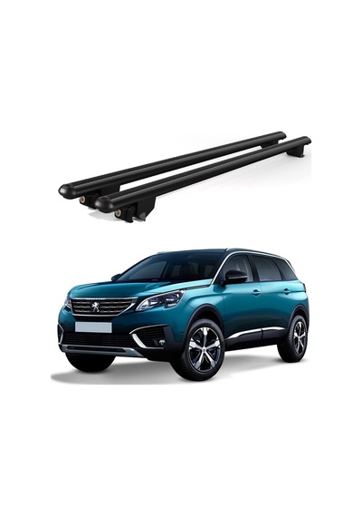 Kanca Peugeot 5008 2017 Ve Sonrası Uyumlu Siyah Kilitli Ara Atkı 130cm Port Bagaj Tavan Barı