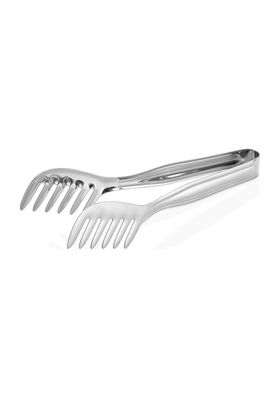 Tırnaklı Makarna Ve Salata Maşası Paslanmaz Çelik 22 Cm Gümüş