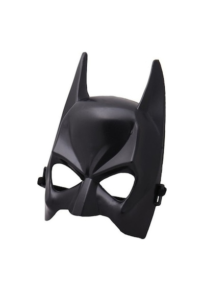 Siyah Renk Çocuk Boy Arkadan Lastikli Batman Maskesi Yarasa   Adam