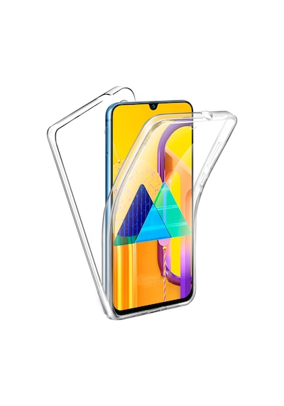 Teknomoda Samsung Galaxy Uyumlu M21 360 Kılıf Şeffaf Ön Arka Korumalı Silikon