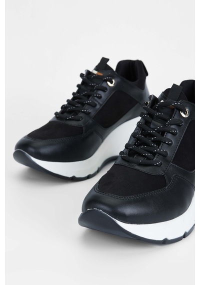 Tamer Tanca Kadın Vegan Siyah Sneakers & Spor Ayakkabı 936 62158 Bn Ayk Sk23/24 Sıyah Kmbn Siyah