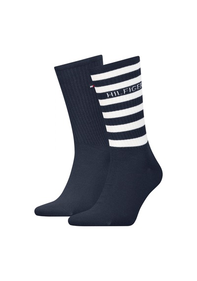 Tommy Hilfiger Th Men Sport Sock 2p Breton Strı Erkek Mavi Çorap - S701236735 Mavi