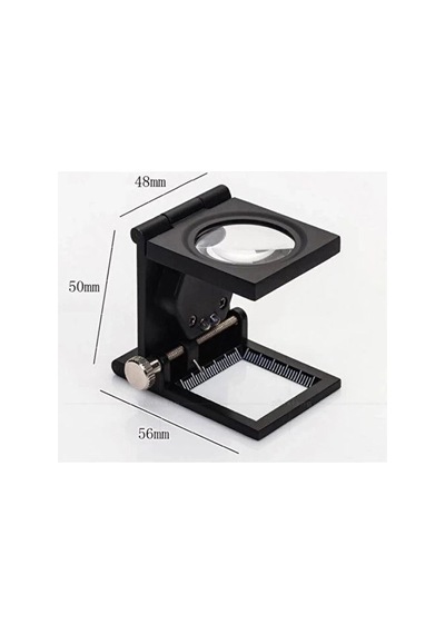 Northcity 28x28 Mm Katlanır Sayaçlı Metal Lüp, 2 Led Işıklı Büyüteç Tekstil Th9005a