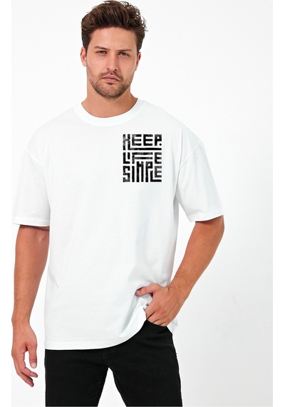 Urbantrendstore Keep Life Simple Unisex Sade Basic Yazlık Beyaz Tshirt Oversize Fit Rahat Geniş Salaş T-shirt Günlük Tişört Beyaz Urbantrendstore Keep Life Simple Unisex Sade Basic Yazlık Beyaz Tshirt Oversize Fit Rahat Geniş Salaş T-shirt Günlük Tişört Beyaz