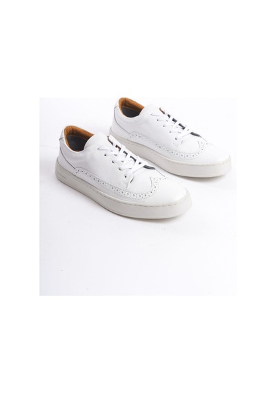 Mubiano Hakiki Deri Erkek Spor Ayakkabı & Sneaker Beyaz-mbkry013-b Beyaz