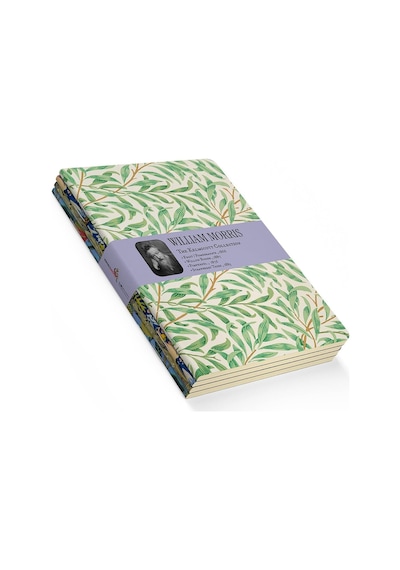 William Morris Defter Seti, The Kelmscott Collection, Çizgisiz, 64 Sayfa, 14x21cm, Çok Renkli, 4'lü