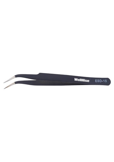Wellhise St-15 Antistatik Eğri Uç Tweezers Cımbız N11.1870