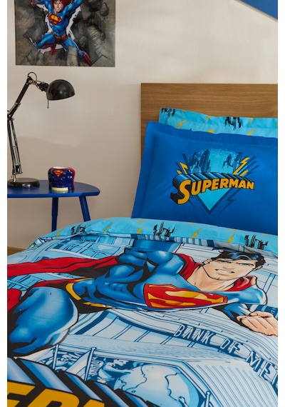 Karaca Home Superman Stronger Tek Kişilik Nevresim Takımı Mavi