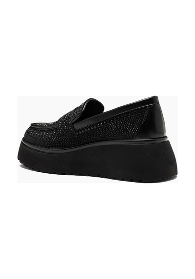 Acacia Siyah Taş Detaylı Kadın Loafer Ayakkabı