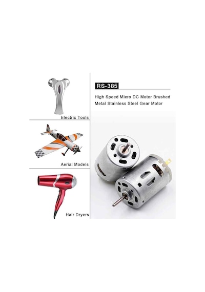 Amirelektronix-Rs385 12-24V Yüksek Hızlı Dc Motor 15000Rpm