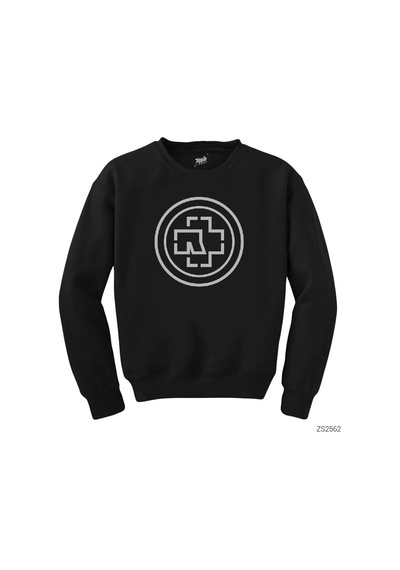 Rammstein Circle Logo Siyah Sweatshirt Siyah
