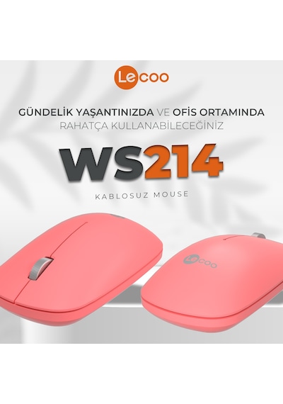 Lecoo WS214 Kablosuz 1200DPI 3 Tuşlu Optik Mouse