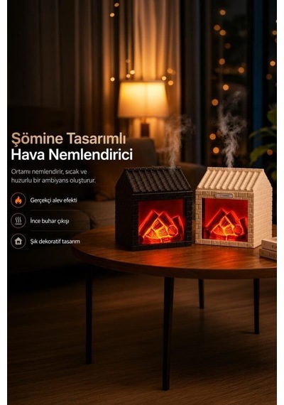 Özel Seri Çocuk Odası Aydınlatmalı Ofis Ortamı H9 Koyu Kahverengi Hava Nemlendiricisi 200 Ml