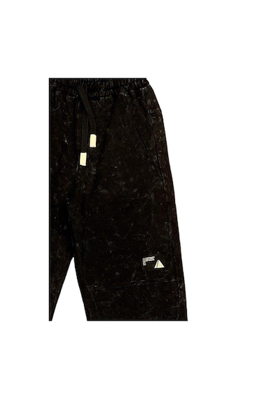 Carinos Erkek Çocuk Batik Desenli Beli Paçası Lastikli Eşofman Alt-14699 Siyah