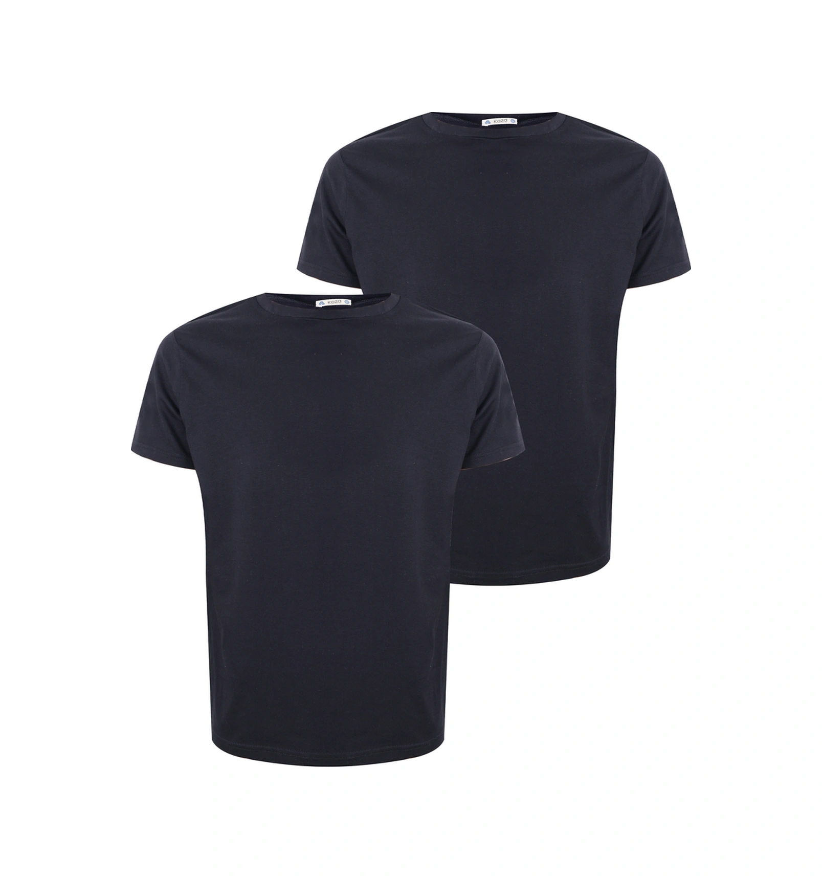 Koza İç Giyim Erkek 2'li Basic Likralı T-shirt Ko103et-1 Füme