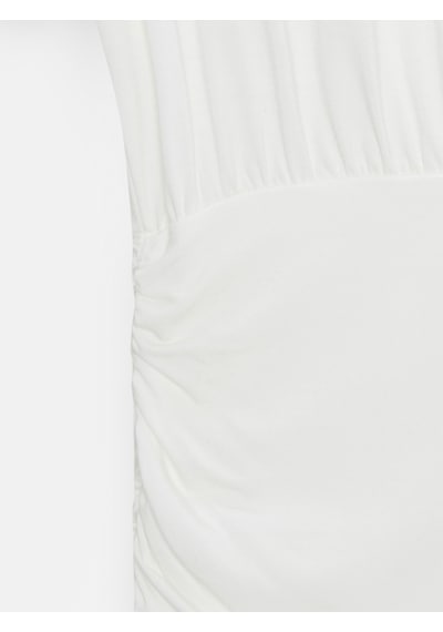 Dilvin 32574 Sırt Dekolteli Büzgülü Top-ekru