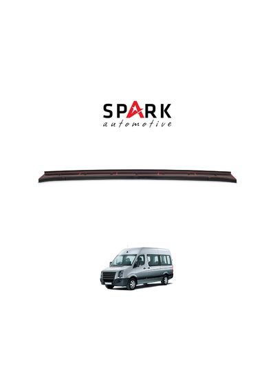 Volkswagen Crafter 2006-2012 Yıl Aralığı Uyumlu Arka Tampon Eşiği Parlak Siyah