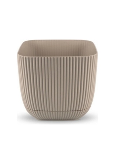 Mercan Kare Saksı No:2 0,67 Lt. 11 X 11 X 9,5 Cm Bej