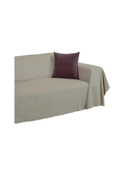 Latuda Home Premium Koltuk Örtüsü 175x300 Large Gramajlı Jakarlı Şönil Kum Beji / Kanepe Örtüsü / Kaymaz Diğer