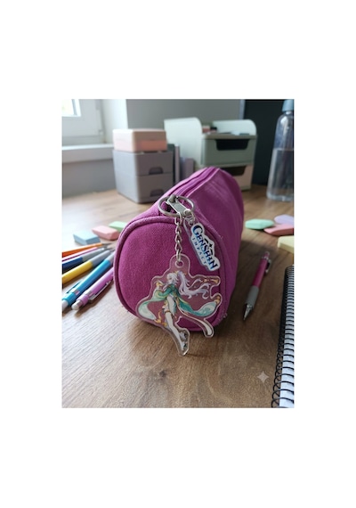 Owl Bag Genshin Impact Serisi Zibai Karakteri Desenli Acrylic Anahtarlık Çanta Süsü Mıx