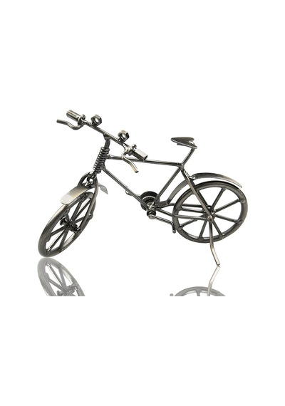 Vintage Nostaljik Retro El Yapımı Metal Bisiklet Modeli Dekoratif Hediyelik Biblo Vitrin Süsü