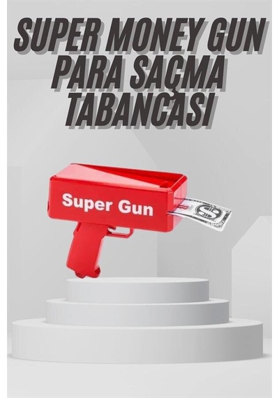 Para Dolar Saçma Para Atma Tabancası Otomatik Kırmızı Oyuncak Mh-hs7617-1058