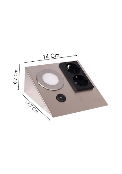 5w Çift Prizli Saten Tezgah Armatürü Cata Ct-5109b - 6400k Beyaz Diğer