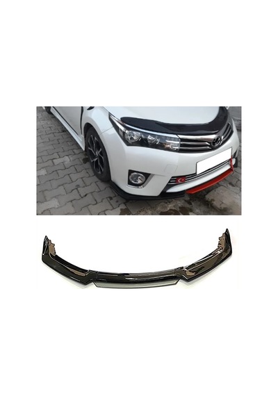 Toyota Corolla Uyumlu Uyumlu 2009-2014 Gri Renkli Ön Lip 4 Prç P.siyah Abs