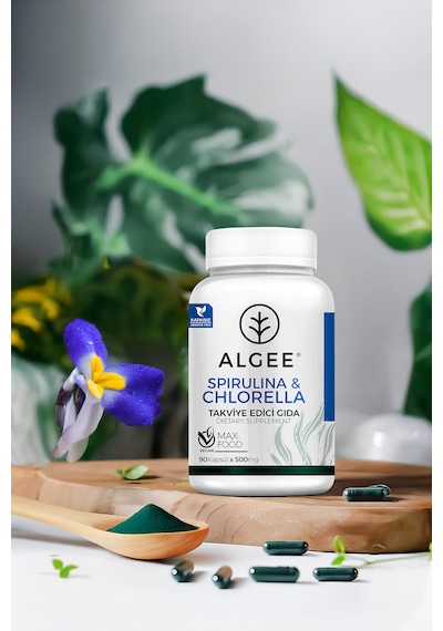 Algee Spirulina & Chlorella Kapsül 90 Adet