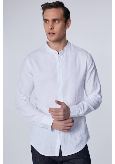 Tudors Erkek Slim Fit Dar Kesim Uzun Kollu %100 Pamuk Keten Doku Hakim Yaka Beyaz Gömlek-26932 Beyaz Tudors Erkek Slim Fit Dar Kesim Uzun Kollu %100 Pamuk Keten Doku Hakim Yaka Beyaz Gömlek-26932 Beyaz