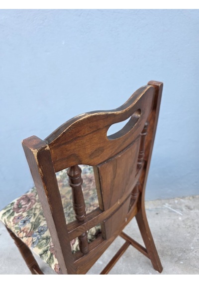 Vintage Masif Ahşap Yemek Sandalye 1 Adet Ac03 Çok Renkli