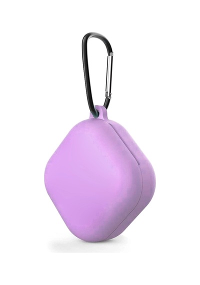 Caseonn Samsung Uyumlu Galaxy Buds 2 - Buds 2 Pro Kılıf Askı Aparatlı Mat Silikon Lila