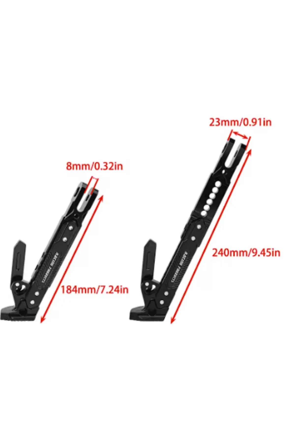 Motosiklet Yan Sehpa Siyah Max 25cm Ayarlanabilir