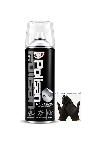 Polisan Sprey Boya Metalik Parlak Gümüş 803 400ml Metalik Gümüş
