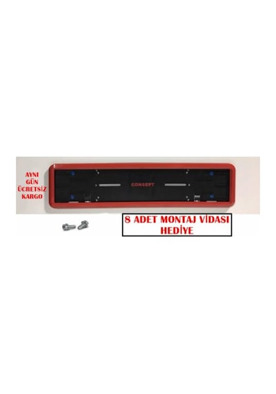 Araç Renkli Plakalık Piyano Black Beyaz Kırmızı Krom Ücr.  383750935 - Piyano Black-