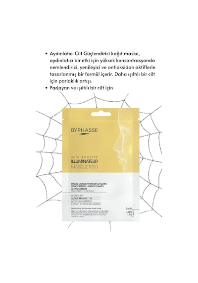Byphasse Aydınlatıcı Ve Işıltı Verici Skin Booster Kağıt Yüz Maskesi