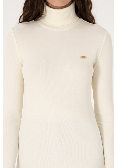 U.S. Polo Assn. Kadın Krem Balıkçı Yaka Sweatshırt 50313430-VR256