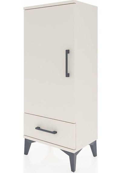 Arges Komodin 3 Raflı Tek Çekmeceli Tek Kapaklı 44x30x106 Aytaşı-aytaşı Aytası
