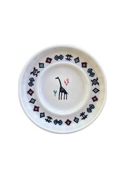 Porser Porselen Hitit Sefa Çay Tabağı Takımı 10cm 6 Parça Çok Renkli