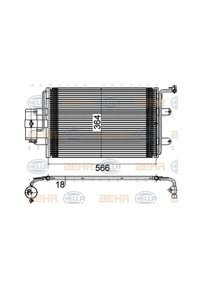 Behr Klima Radyatörü Vw Golf 98-06 Audı A3 97-03 Seat Leon 00-06 Skoda Octavıa Mhl-ac 180 000s