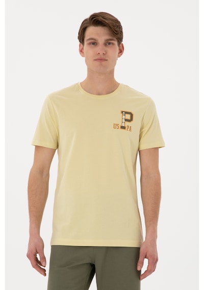 U.S. Polo Assn. Erkek Regular Fit Bisiklet Yaka Açık Haki Tişört 50306897-VR183
