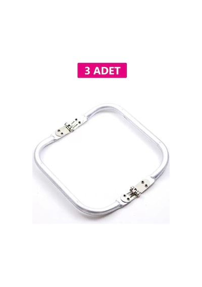 2K Gizli Metal Çanta Bursu 3 Adet - 16 Cm - Metal Çanta Aparatı Çanta Aksesuarı Açık Ahşap