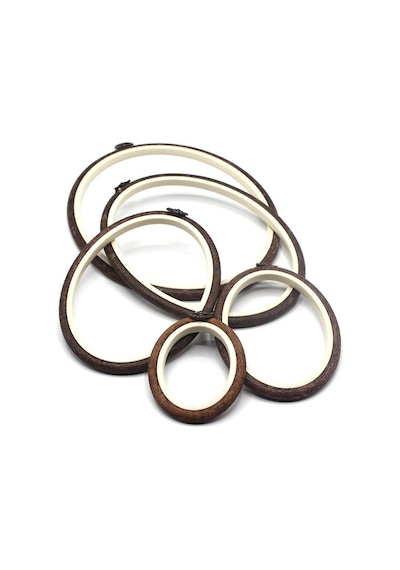 Nurge No:2 Oval Plastik Pano Nakış Kasnağı 12.5x15cm - 10mm