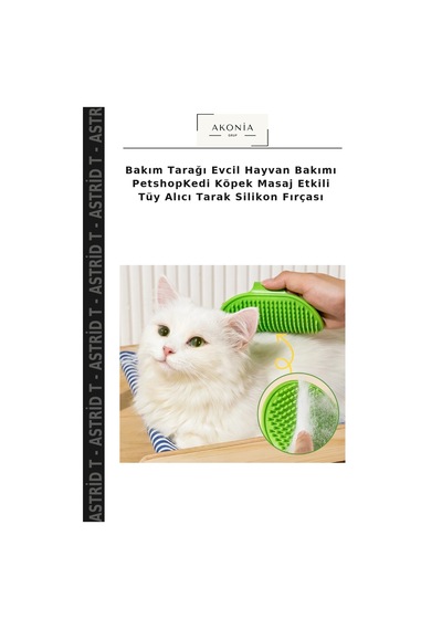 Bakım Tarağı Evcil Hayvan Bakımı Petshopkedi Köpek Masaj Etkili Tüy Alıcı Tarak Silikon Fırçası