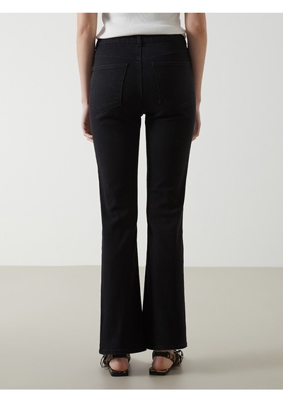 Lcw Jeans Siyah Mars Flare Kadın Jean Pantolon