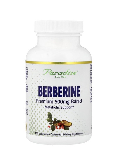 Paradise Herbs, Berberine, 500 Mg, 180 Vegetarian Capsules