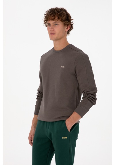 U.S. Polo Assn. Erkek Regular Fit Bisiklet Yaka Vizon Sweatshirt 50315598-VR052 U.S. Polo Assn. Erkek Regular Fit Bisiklet Yaka Vizon Sweatshirt 50315598-VR052