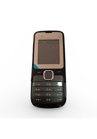 Nokia C2-00 Kasa Nokia C2-00 Uyumlu Full Kasa Siyah Renk Orta Kasa Ön Kapak Arka Kapak Tuş Takımı Yan Düğmeler