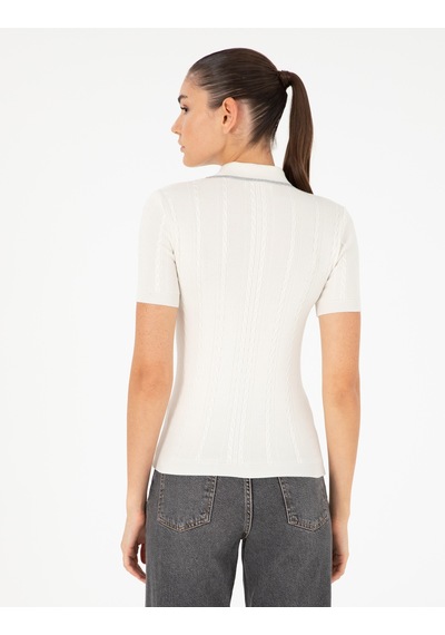 Pierre Cardin Kadın Ekru Kazak /triko 50285090-vr019 Ekru