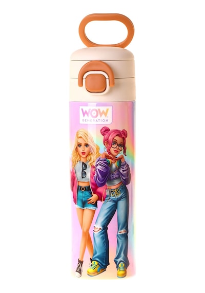 Wow Generation 520 Ml Sound Baskılı Çok Renkli Kız Çocuk Çelik Termos Matara Çift İçim Kilitli Kapak - W6067